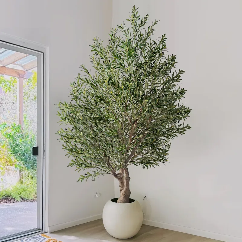 Christmas Tree Artificial - TikTok großer künstlicher Olivenbaum, realistische Begrünung,