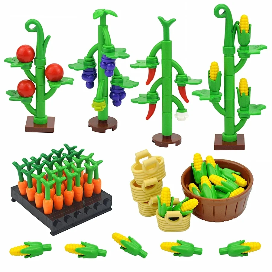 Lego Set City - MOC Obstgarten Bauernhof Ziegel Mais Traube