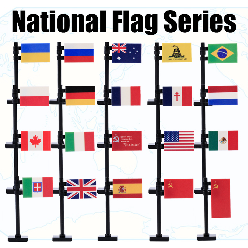 Lego Set City - MOC Stadt Street View Nationalflagge Serie