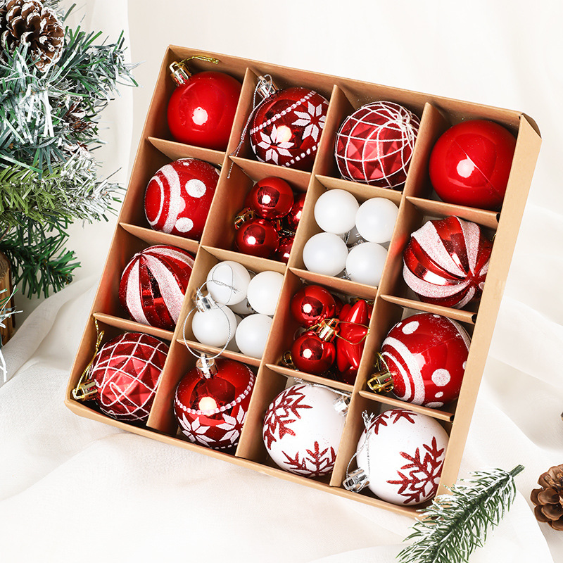 Ornament Ball Set - Festliche Dekorative Weihnachtsbaum-Ornamente Glänzende Galvanisierte Perlmuttfarbene