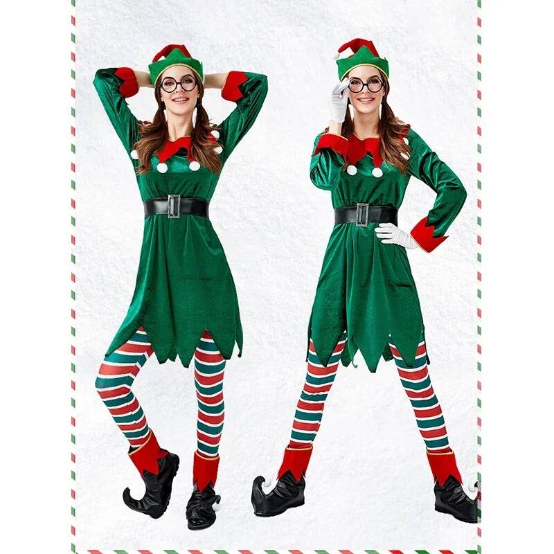 Weihnachtsmann-Cosplay-Kostüm  – Elf Costume Christmas Bewertung und Preis