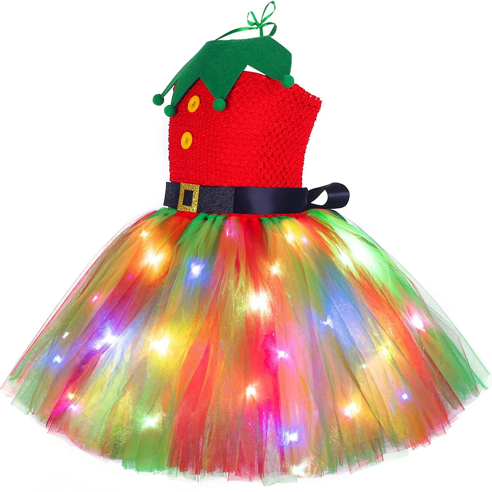 Weihnachten Tutu Kleid Rot Grü – Elf Costume Christmas Bewertung und Preis