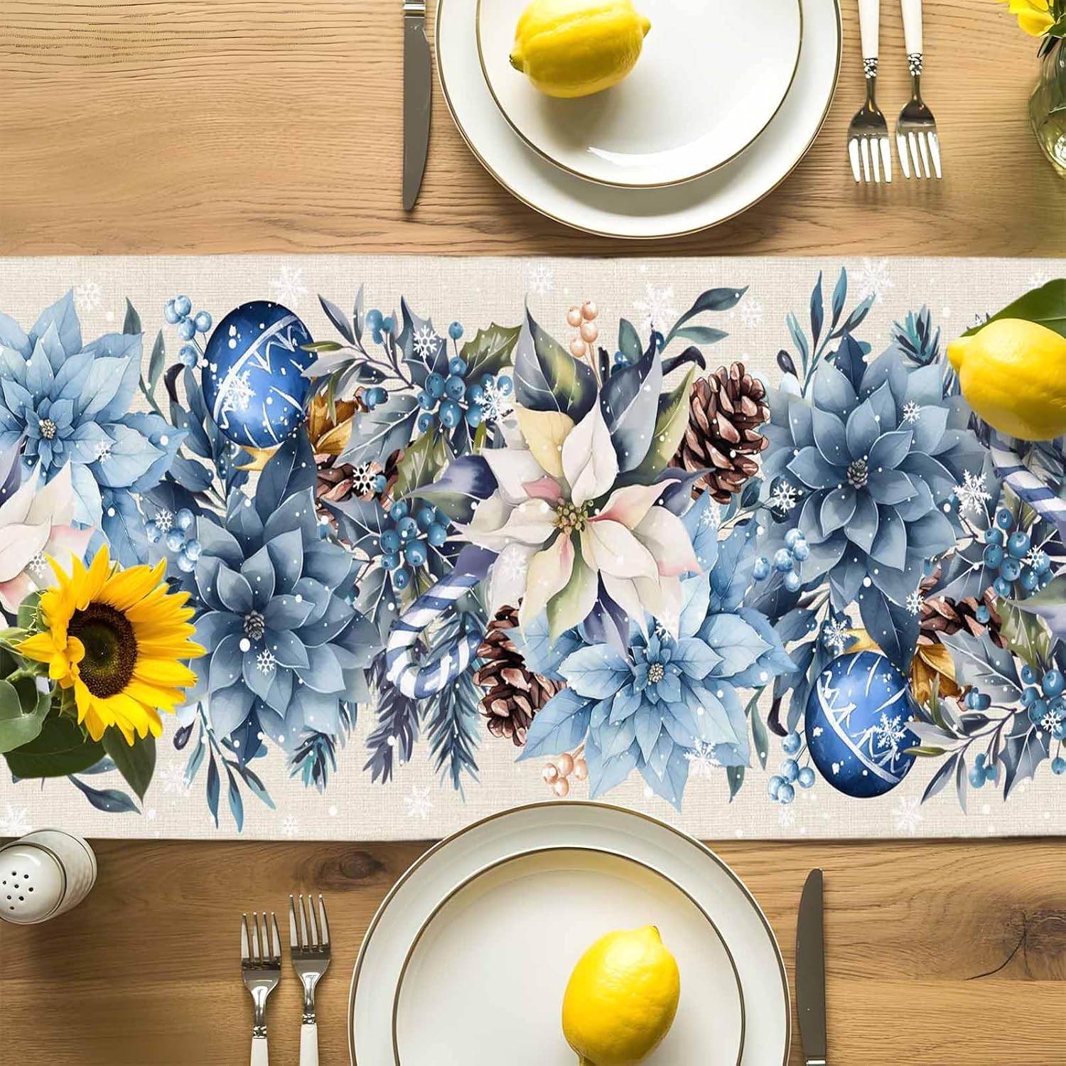 Weihnachten Blauer Weihnachtss – Christmas Table Runner Bewertung und Preis