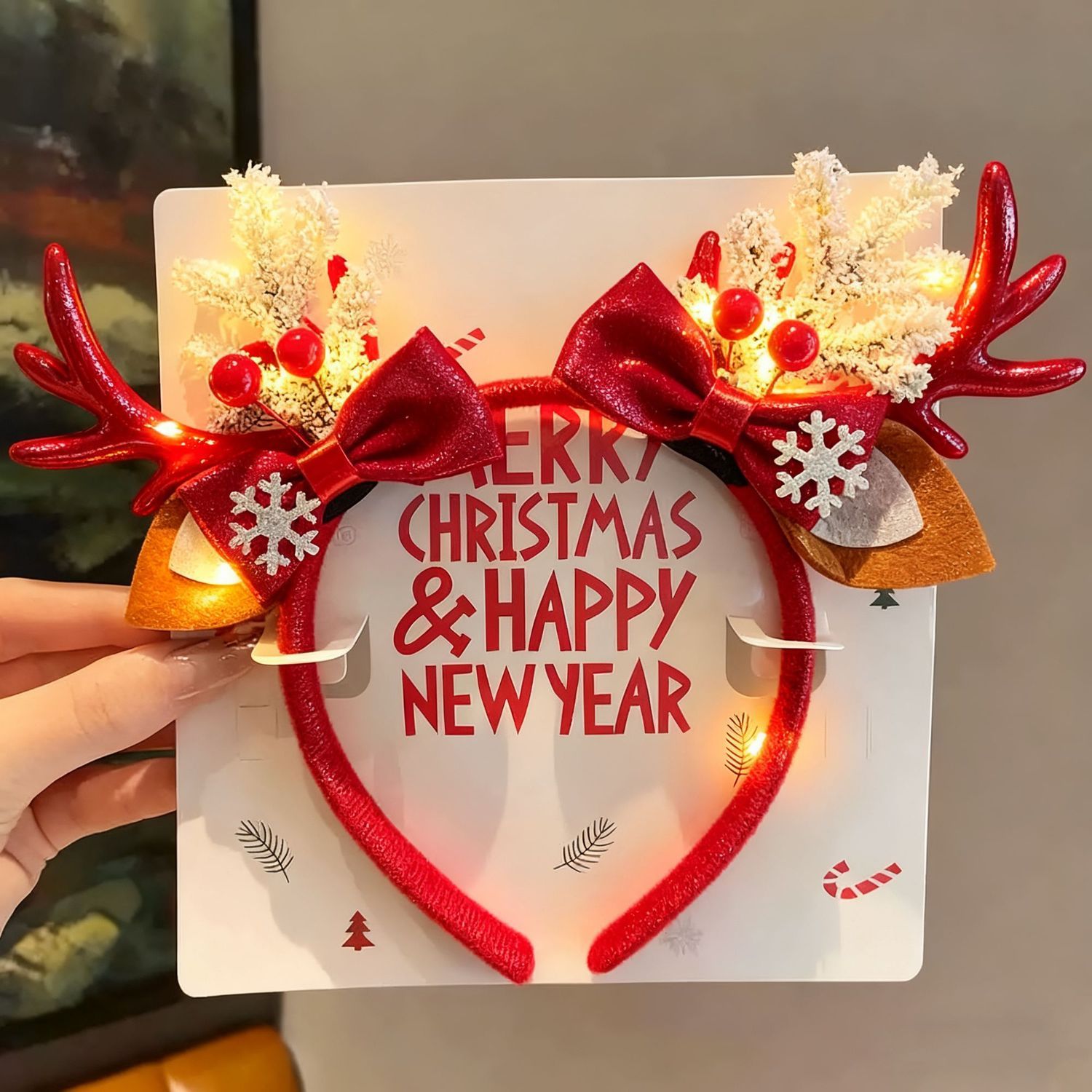 Weihnachts-Rentiergeweih-Stirn – Reindeer Antlers Headband Bewertung und Preis