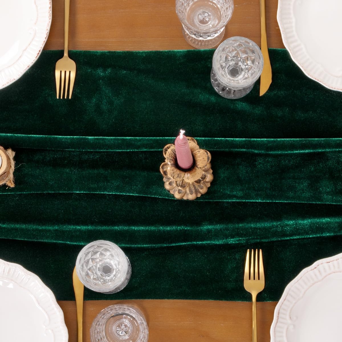 1 Stück grüner Samt-Tischläufe – Christmas Table Runner Bewertung und Preis