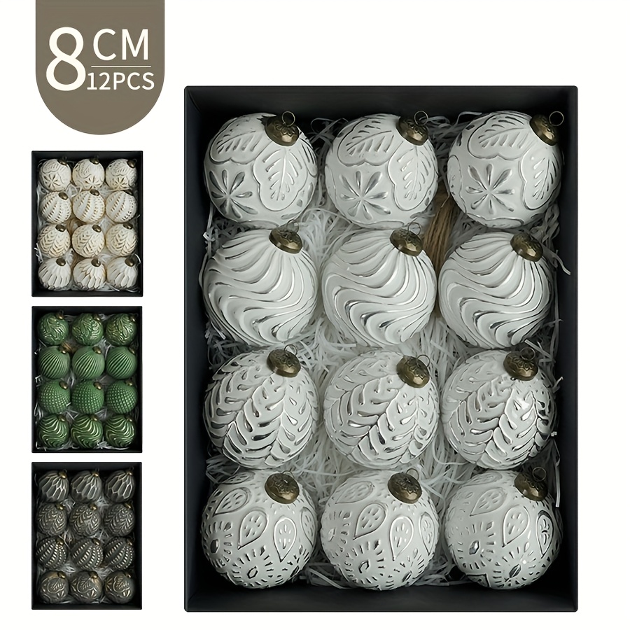 12 Stück/Set 8,0 cm Weihnachts – Ornament Ball Set Bewertung und Preis