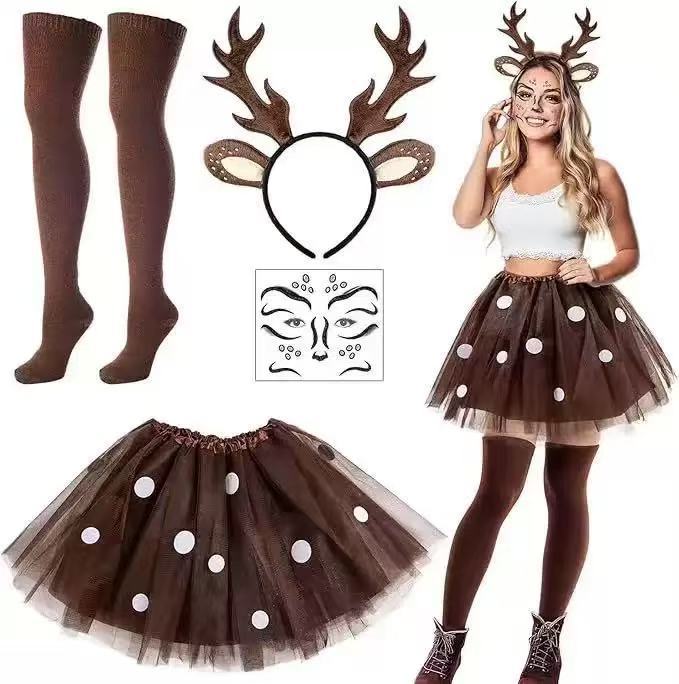 Rentier-Kostüm-Set mit Geweih- – Reindeer Antlers Headband Bewertung und Preis