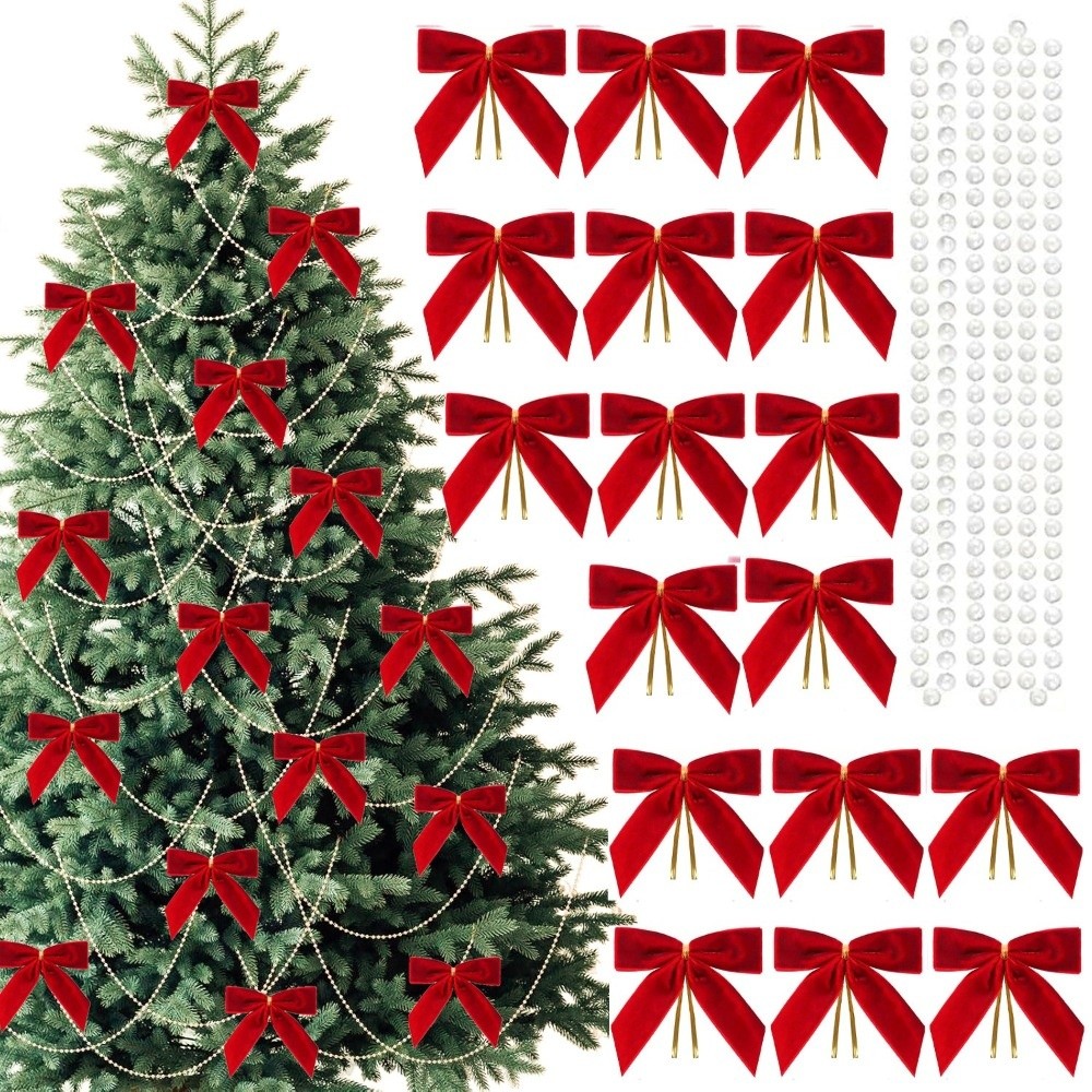 24 Stück Kettenornamente Vinta – Ribbon Bow Gift Bewertung und Preis