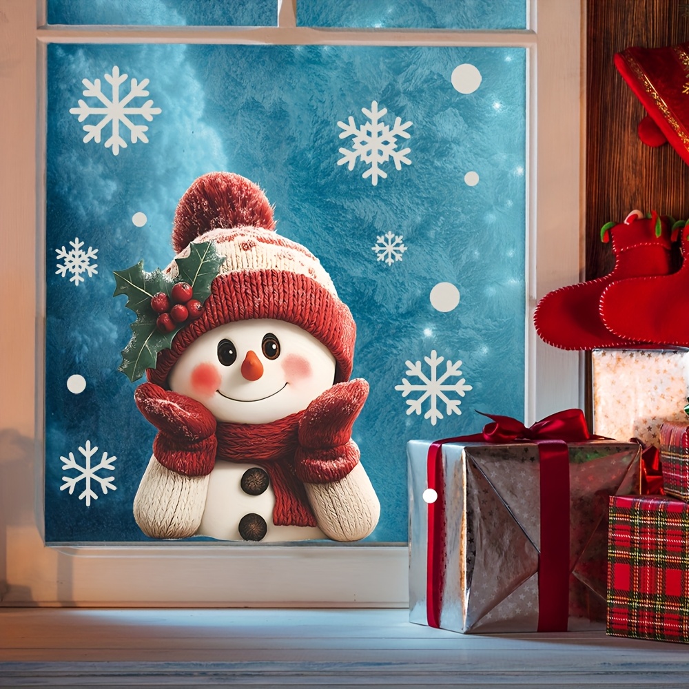 1 Stück 2D Flacher Lächelnder  – Snowflake Window Decal Bewertung und Preis