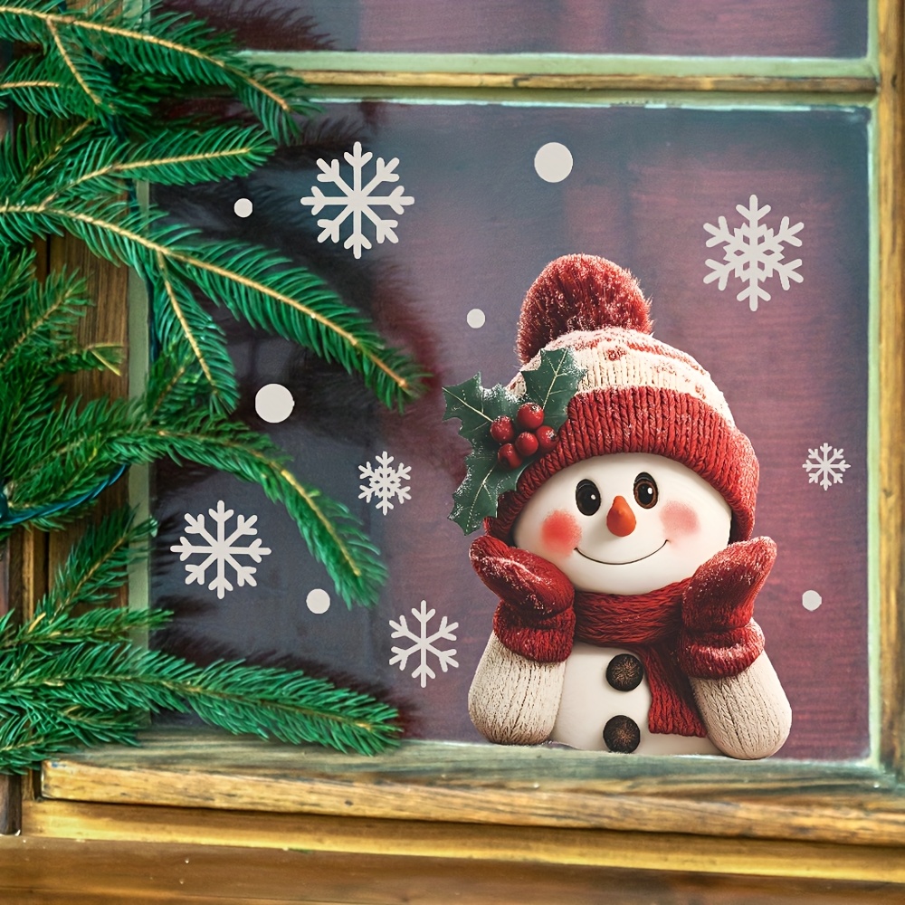 1 Stück 2D Flacher Lächelnder  – Snowflake Window Decal Bewertung und Preis